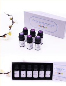 Hot sale high quality 10ml 100% Pure Natural Aromatherapy Diffuser essential oil 6sets in gift box