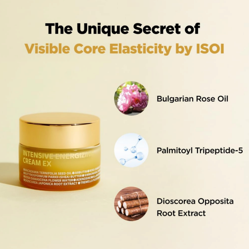 ISOI Intensive Energizing Cream EX Deep Moisturizing Formula for Skin Elasticity Firmness