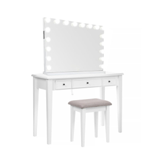 Latest Design Hollywood Makeup Table With Vanity Lighted Mirror Lights