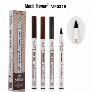 Liquid Eyebrow Pencil Waterproof with 4 Micro Fork Tip Simulate Raw Eyebrows waterproof fork tip eyebrow tattoo pen