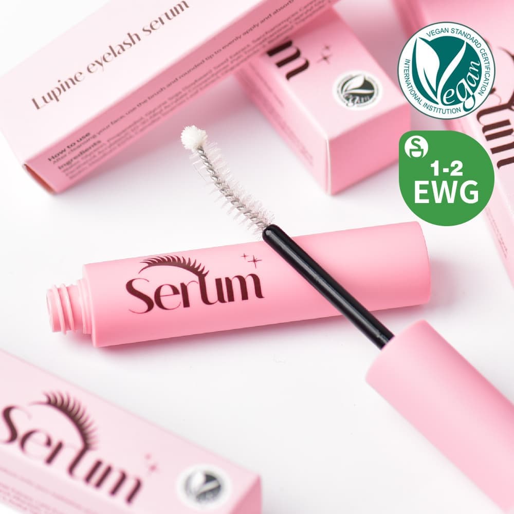 Lupine Eyelash growth Serum, lash enhancer, vegan, peptide and biotin, organic ingredients