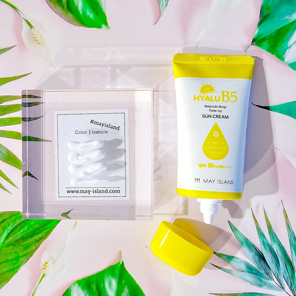 [MAYISLAND] HYALU B5 AMPOULE DROP TONE-UP SUN CREAM SPF50+/PA+++ 70ml