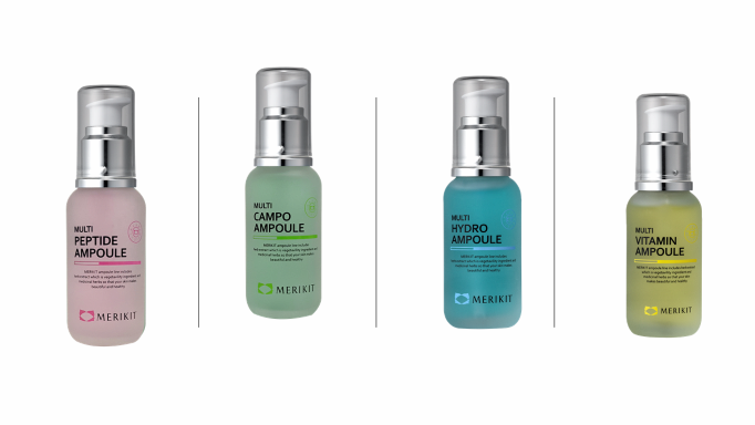 MERIKIT Ampoule Line - Hydro(Moisturizing),Campo(oily skin),Peptide(wrinkle),Vitamin(whitening)