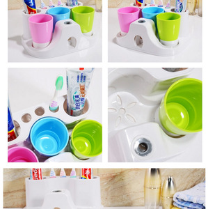 N167 Automatic Toothpaste Dispenser +Toothbrush Holder Bathroom Set Wall Mount Rack Bath set