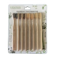 nature new design bamboo toothbrush 8 pcs pack