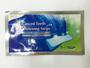 non peroxide advanced private logo home 3d teeth whitening dry strips teeth whitening strips