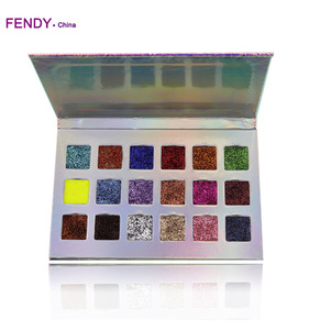 OEM Glitter pressed 18 color Eyeshadow Palette Makeup Pressed Glitter Eyeshadow palette