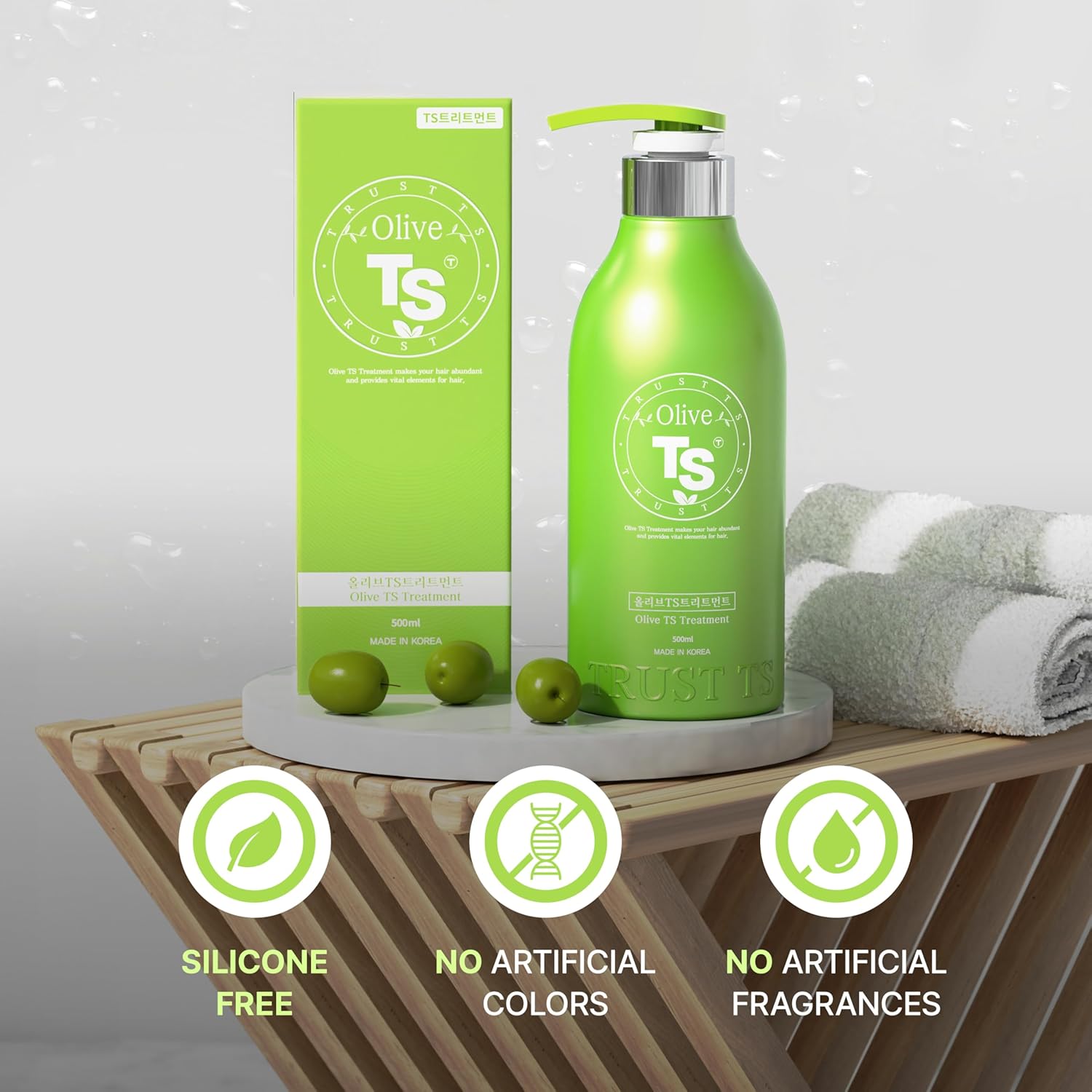 Olive TS Treatment (500 mL (17.6 fl oz)  Damaged Hair and Dry Scalp and Hair Treatment  Olive Oil 