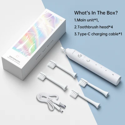 Oral Care Automatic Rechargeable Sonic Whitening Electric Toothbrush with Travel Case