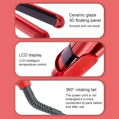 Plancha Type Infrared Hair Straightener Curling Iron