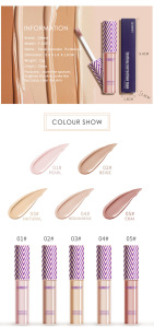 QIBEST Cosmetic Makeup Liquid Creamy Foundation Concealer