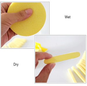 Sofeel Yellow Color Round Compressed Cellulose Facial Sponge