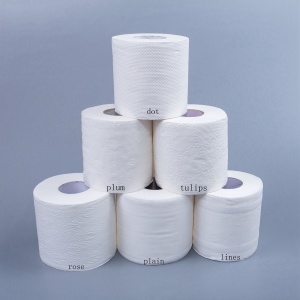 Soft skin customized size and packing print toilet paper