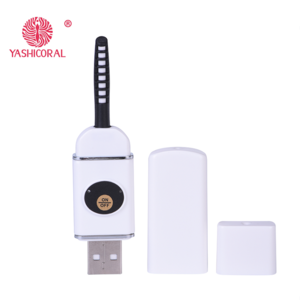 USB Rechargeable Heated Eyelash Curler Mini Electric Ceramic heating Eyelash Curler With Comb Eyelash Perm Tools