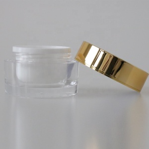 wholesale cosmetic packaging hot sale plastic cream jar customized color round acrylic jar 15 30 50 ml