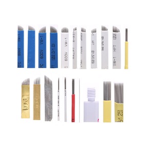 Wholesale Eyebrow Microblading Blades Disposable Tattoo Needles For Permanent Makeup Manual Pen