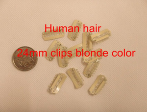 Wholesale Wig Toupee Hairpiece Snap Clips 6 teeth metal hair clips hair extension 2.4cm snap clips for hair extension