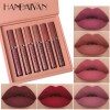 HANDAIYAN Lipstick Lipgloss Set Natural Moisturizer Waterproof Non-stick Cup Matte Lip Gloss Liquid Lipstick Set
