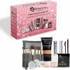 IDA Beauty Clean Beauty Combo Set – All-in-One Makeup Kit for Women - makeup set with Foundation, Brushes, Lipstick, Eyeshadow, Eyeliner – Full Face Gift Box for Daily & Party Use