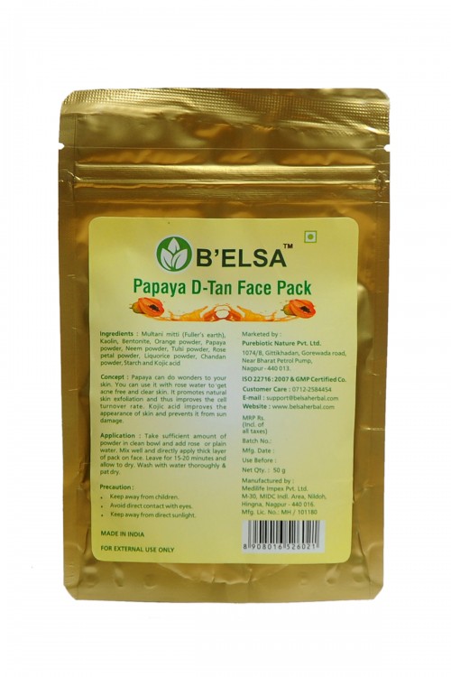 Belsa Herbals Papaya Detan Face Pack