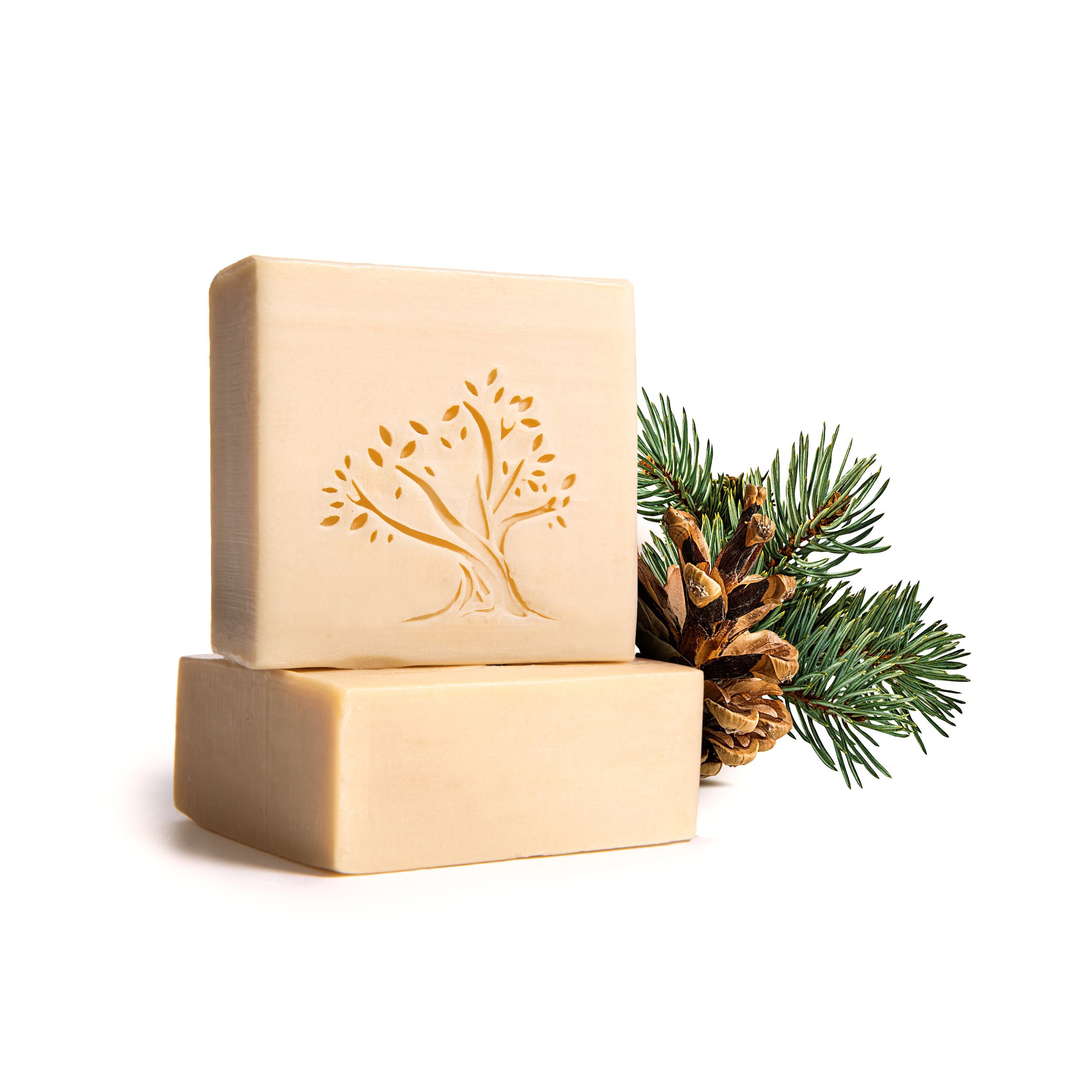 Le Joyau d’Olive - Luxury Pure Olive Oil Soap - Natural Handmade Bar for Face & Body - 1-Pack – Pine Scented bath bar