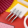 3PCS Straight Pointed Tip Tweezers Stainless Steel Eyelash Eyebrow Tweezers Pointed Blackhead Remover Eyebrow Splinter Removal