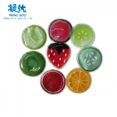 Factory Supply Cooling Freezer Hot Cold Beads Gel Eye Patches with Fruit Patterns