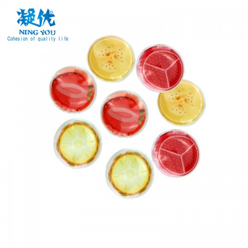 Factory Supply Cooling Freezer Hot Cold Beads Gel Eye Patches with Fruit Patterns