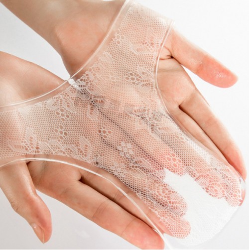 White lace crystal T-shaped intimate care body mask