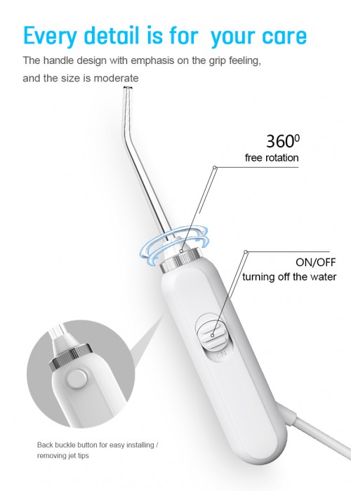 Family Use Cordless Oral Irrigator Water Flosser with DIY Function