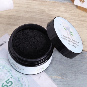 100% natural activated coconut/bamboo charcoal teeth whitening powder, mint flavor 50g