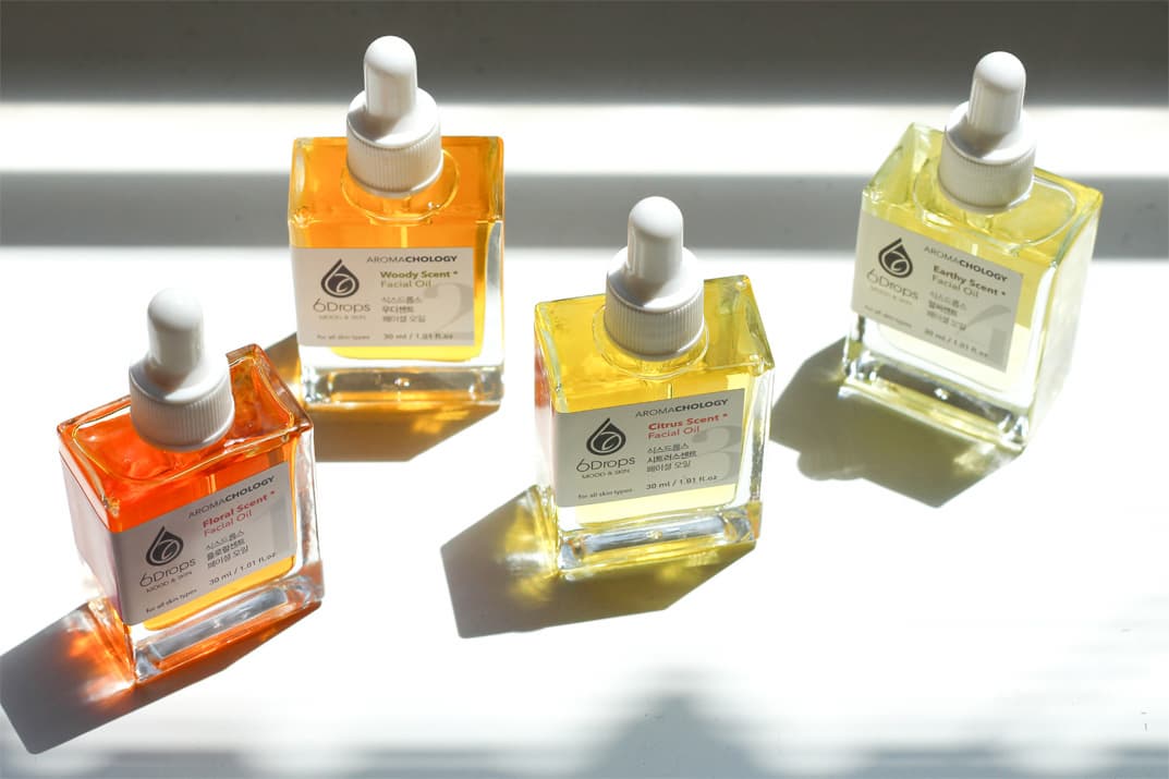 6Drops Aromachology Face Oil Collection in 30ml Bottles