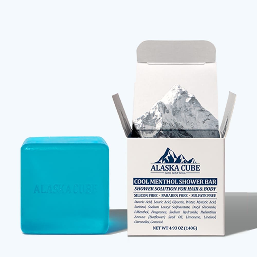 [ALASKACUBE] COOL MENTHOL PERFUMED SHOWER BAR SOAP