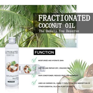 Aromatherapy Fractionated Coconut Oil Relaxing Massage Carrier Diluting Essential Oil Hair Skin Care Moisturizer Coconut Oil