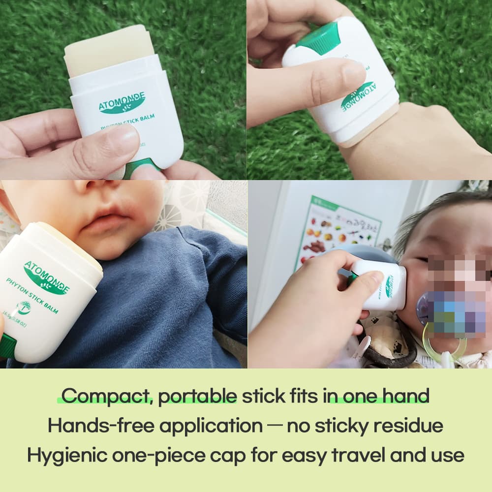 Atomonde Baby Stick Balm 16.5g Hypoallergenic Moisture Balm Eczema Diaper rash  Safe for Face, Lips