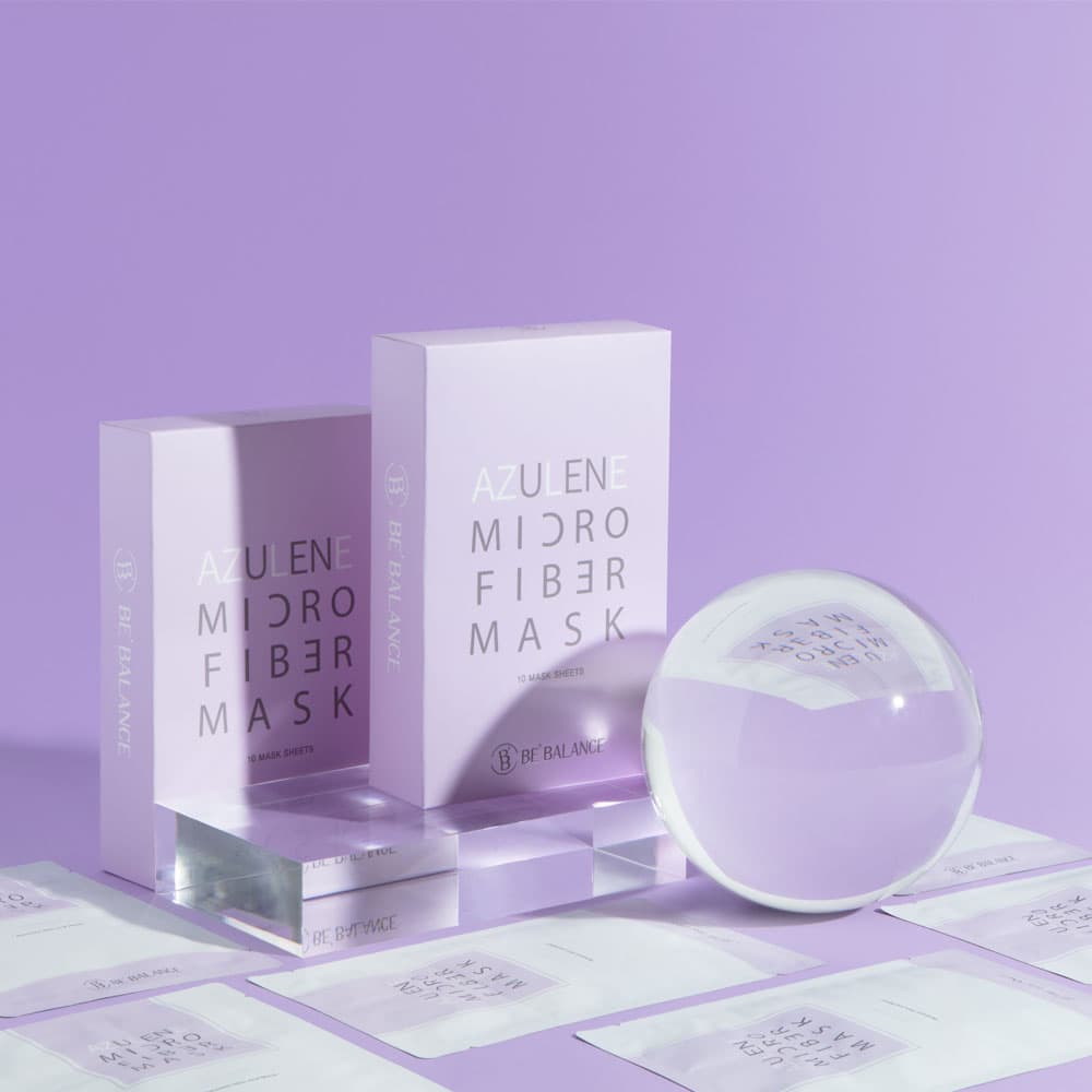 BEBALANCE AZULENE MIRCO FIBER MASK (3 Step Mask for Sensitive Skin and Redness Care)