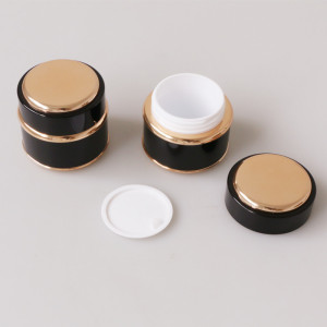 Black empty 50g skin care cream jar white 50ml cosmetic pot