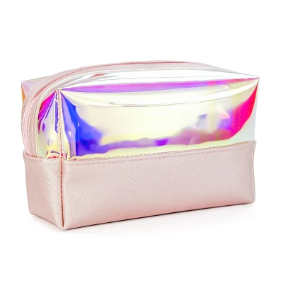 Custom Logo Laser Semicircular Bags Waterproof Colorful Cosmetic Bag Makeup Pouch