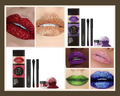 Customize Glitter Lip Gloss Kit Wholesale Lip Makeup Waterproof &amp; Smudge Proof