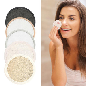 Eco Friendly Zero Waste Round bamboo Reusable Makeup Pad Cotton Facial Removal Pads Washable Cotton Pads