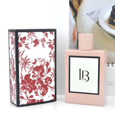 Factory 50ml Empty Glass Women Perfume Bottles Black Spray Pump Pink Perfume Bottles Romantic Spring Paper Box