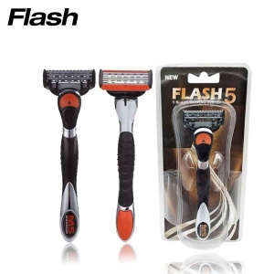 Flash Comfort And Replaceable 5 Blade Cartridges Barber Shaving Razor