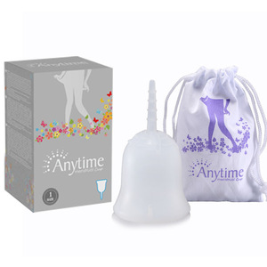 GAMC02 New Brand Anytime International Brand Soft Menstrual Silicone Period Cup Large Size and S Size for Feminine Hygiene