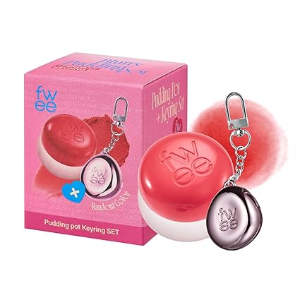 (Gl)(Fwee) Lip&amp;Cheek Blurry Pudding Pot [CR05 Girls] 5g+Pendant Keyring