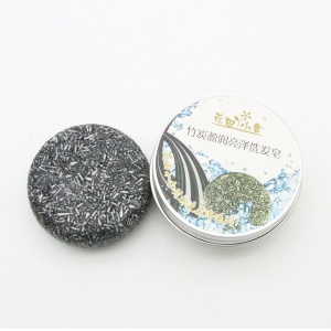 Hair washing round shape bamboo charcoal  Shampoo Soap Bar