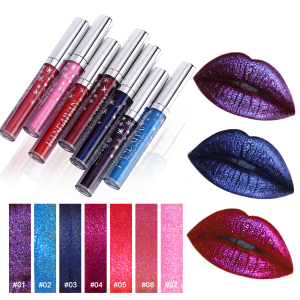 HANDAIYAN Glitter Flip Lip Liquid Lipstick Long Lasting Lipsticks Lip Gloss Makeup Lip Stick Waterproof Magic Metallic Lipstick