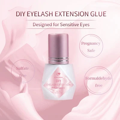 High Quality 3-5s Lasting Dry Time 4-5 Weeks Retention 5ml Blue DIY Eyelash Adhesive Glue