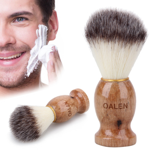 High Quality Private Label Beard Cleansing Mens Shaving Tool Wooden Handle Nylon Shaving Brush