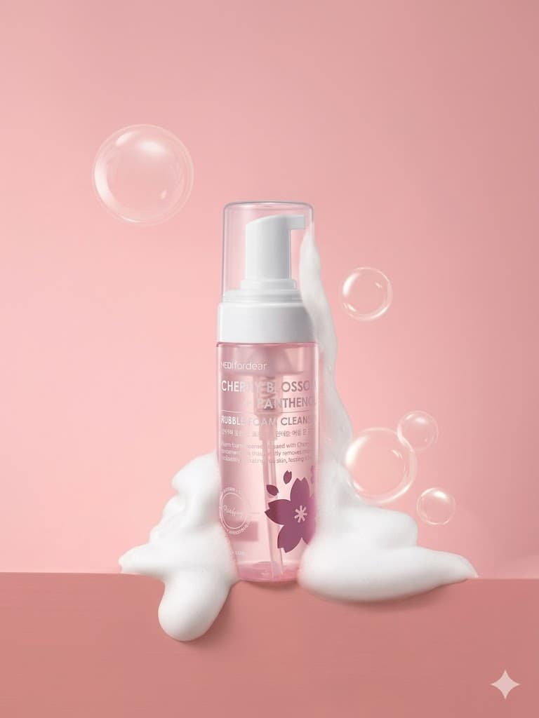 MEDIFORDEAR BUBBLE FOAMING CLEANSER [ CHERRY BLOSSOM + PANTHENOL]
