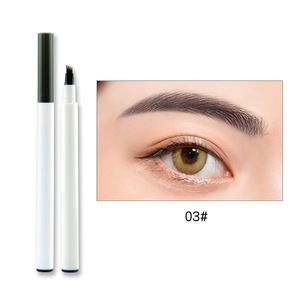 New Arrival Private Logo Eyebrow Pencil Water-proof Long Lasting 4 Fork Eyebrow Pen